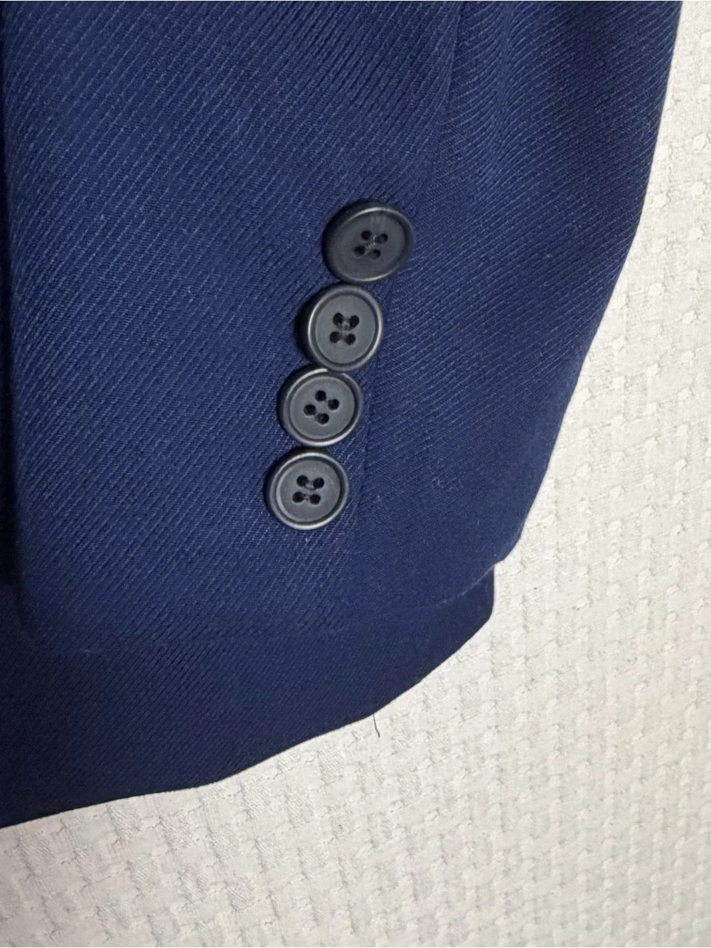 H&M Slim Fit Blue Blazer Jacket 2-Button Lined Size 34R Classic Corporate NEW